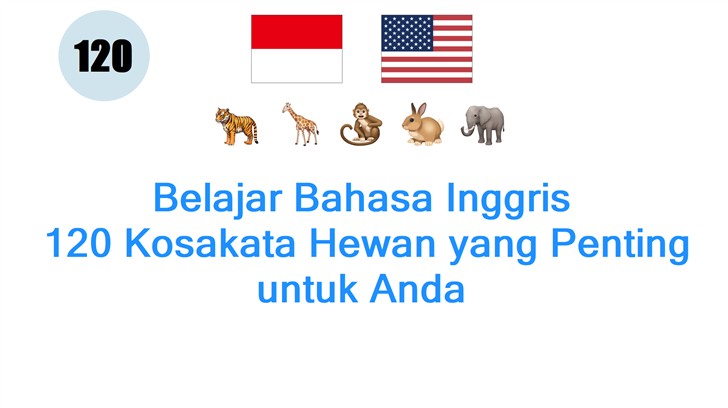 Belajar Bahasa Inggris: 120 Kosakata Hewan yang Penting untuk Anda